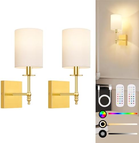 Bosceos Gold Rechargeable Wall Lights by BestChoiceforYourLife