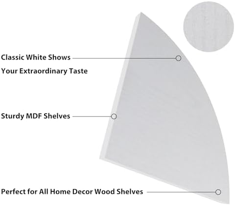 HORLIMER 6 Pack Floating Corner Shelf Wall Mount - Image 4