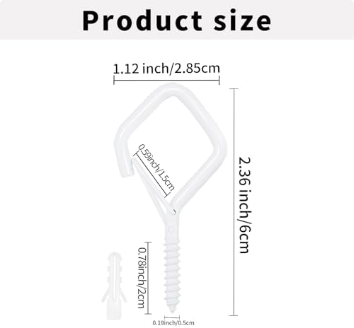 20PCS Eye Screw Hooks for Hanging Heavy Duty - Image 5