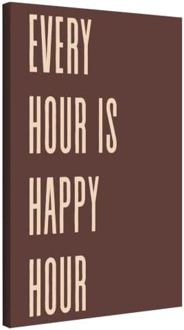 InkFlow Posters Every Hour Happy Hour Canvas Poster by InkFlowPosters