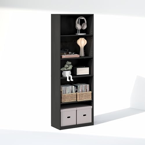 Furinno GEHRY DVD Shelf, 5-Tier CD Rack, Media Shelf - Image 3