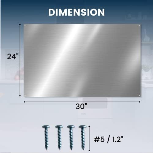 24" x 30" Reversible Metal Backsplash Matching screws | Compatible - Image 3