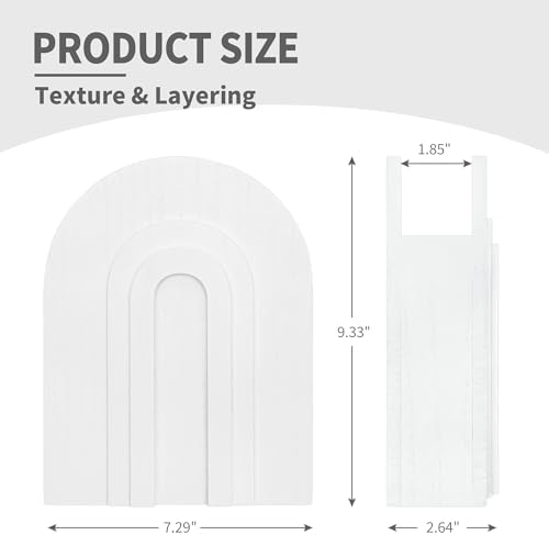 2 Pack Wooden Wall Vase Set in Black and White - Image 4