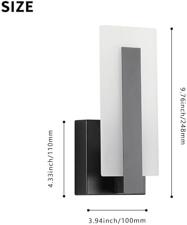 Modern Wall Sconces Set of Two, Led Wall Light 7w, Warm White Beside Light - Image 5