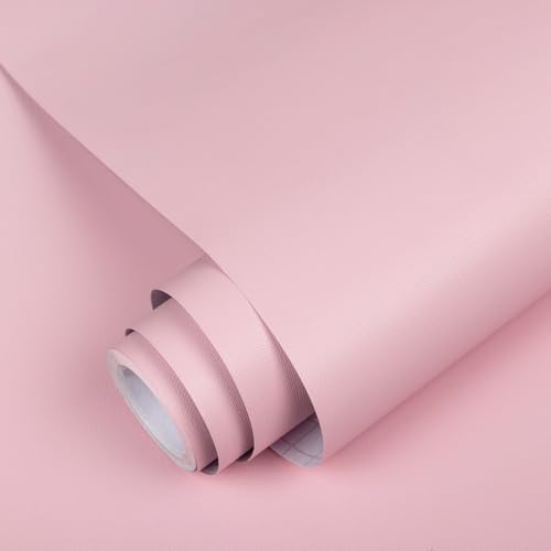 Pink Peel and Stick Wallpaper Self-Adhesive Contact Paper Not Ease Torn by Abyssaly
