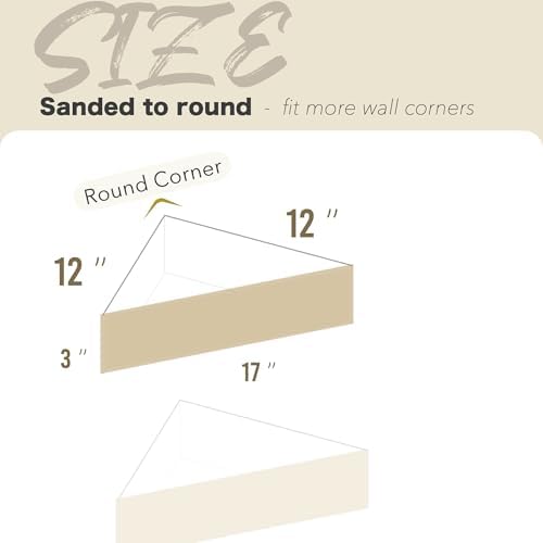 Wall Corner Floating Shelves, Wood Rustic Handmade Shelf - Image 3