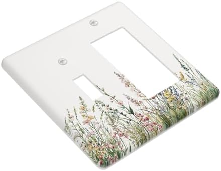 Outlet Covers Boho Wildflower Green Leaves Rustic Floral Botanical 1 Toggle 1 - Image 3