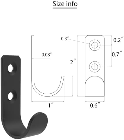 Hooks for Hanging Stainless Steel Heavy Duty Coat Hook Wall Hooks Robe Hanger - Image 4
