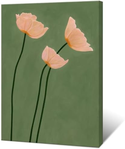 Olive Green Botanical Wall Art Vintage Peony Blush Trio Poster Prints by Unknown
