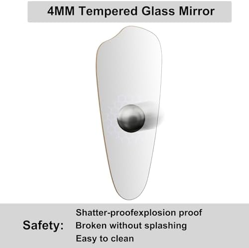 Irregular Asymmetrical Wall Mirror Full Length, 48x20 Inch Gold Mirror - Image 7
