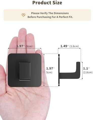 GWAAZXGZ Square Self Adhesive Towel Hooks - Image 5