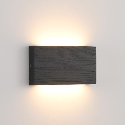 Modern Wood LED Linear Wall Sconce, Mini Up Down Wall Mount Light, UL Listed by Yisdesign
