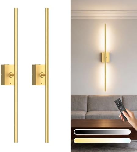 Battery Operated Wall Sconce Set of 2, 10000mAh 4CCT Dimmable by YINDUZ