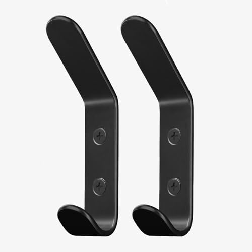 Homeforia Black Wall Coat Hooks, High-End Metal, Heavy Duty by Homeforia