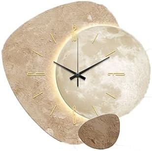 Silent Moon Wall Clock Creative Quiet Wall Clock Digital No Light Version Ready by Unknown