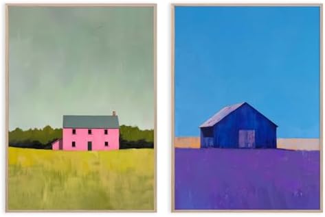 Landscape Wall Art Set of 2 Modern Farmhouse Poster 16x24 Inch Unframed by Unknown
