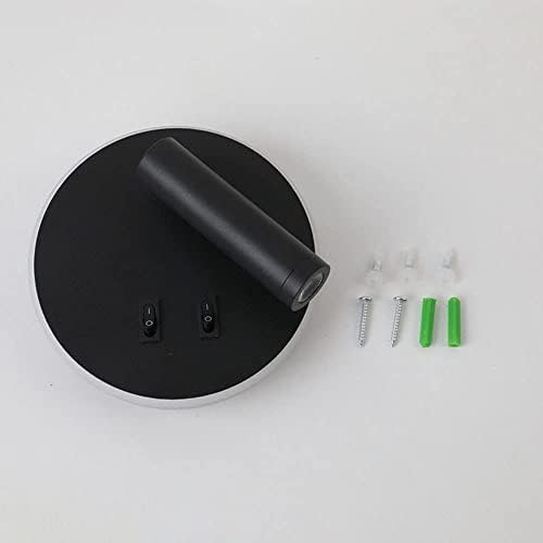 8W LED Wall Lights with 3W Accent Reading Light?Round Wall Wash Lamp with - Image 6
