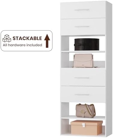 ROOMTEC 31.5" 2 Drawer Short Tower Closet Unit, Modular Closet System - Image 7