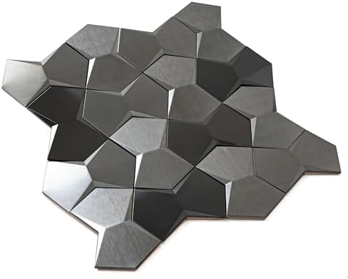 Blujellyfish Black 3D Wall Tile Long Hexagon Tiles - Image 4
