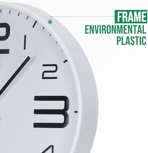 Wall Clock Modern Non-Ticking Battery Operated Wall Clocks Silent Quartz - Image 6