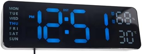 Digital Wall Clock, Big Digits, Modern Electric Wall Clock 9" by OceeK