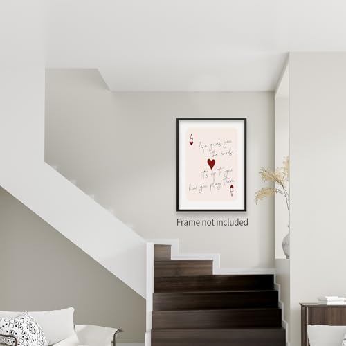 Heltrappe Poker wall art Lucky You Wall Art Red hearts Poker Posters Retro - Image 4