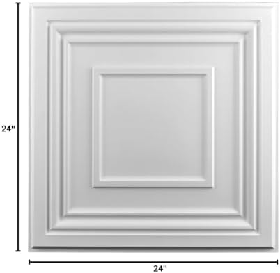 Art3d 24 Pack PVC Ceiling Tiles 24x24 Inches, Pure White - Image 6