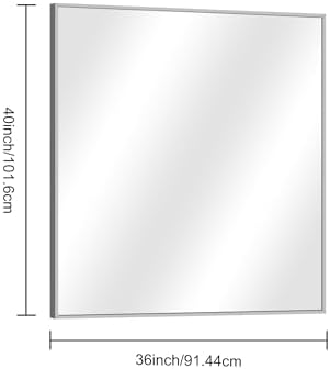 DESBING 36" x 40"Bathroom Mirror, Decorative Rectangular Vanity Mirror - Image 5