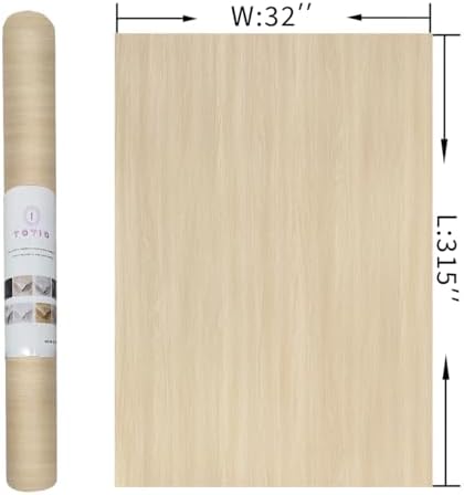 32x315inch Extra Wide Light Brown Wood Grain Wallpaper Peel and Stick Beige Oak - Image 7