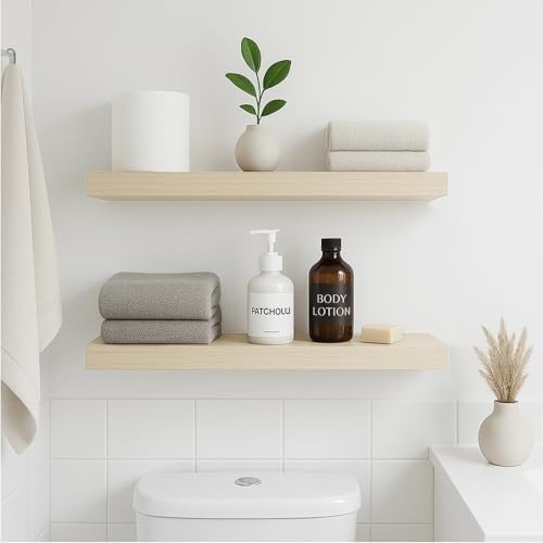 24in White Oak Floating Shelves - Image 5