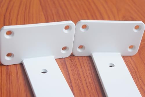 2 Pack - 10 inch White Hidden L Shelf Bracket Iron Floating Shelf Brackets - Image 3
