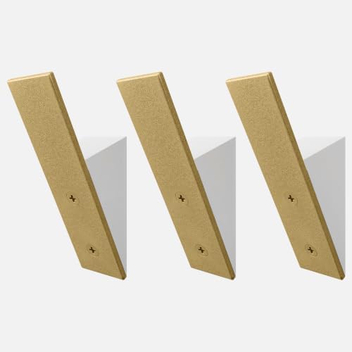 Homeforia Golden Coat Hooks, High-End Wood & Metal, Modern Design by Homeforia