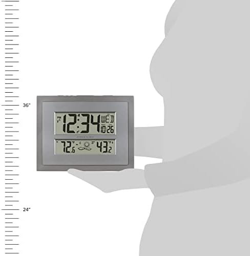 La Crosse Technology 512-85937 Gray Atomic Digital Clock - Image 6