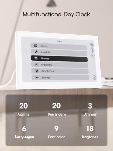 Raynic Digital Clock, 10.1 Inch Large Display Calendar Clock - Image 4
