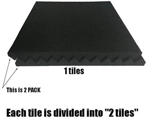 52 Pack Purple Black 1" x 12" x 12" Acoustic Wedge Studio Foam Sound Absorption - Image 5