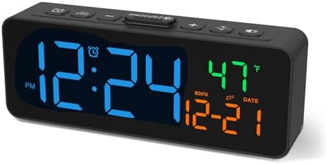 Netzu 3-in-1 Digital Clocks for Living Room, Small & Compact Alarm Clock by Netzu
