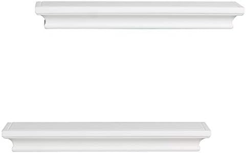 AHDECOR Modern White Floating Shelves, Sleek Wall Mounted Storage Solution - Image 5