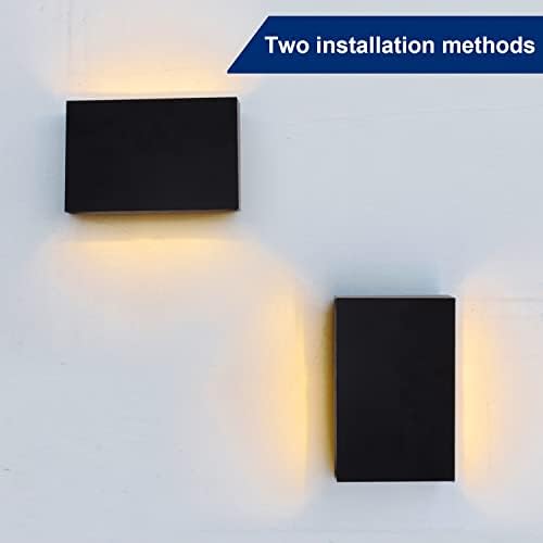FUDESY LED Wall Sconce, 12W Up Down Outdoor Indoor Lights, 2 Pack - Image 5