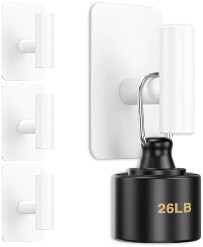 Aikzik 4 Pack Large Heavy Duty Wall Hooks - 26lb Max by Aikzik