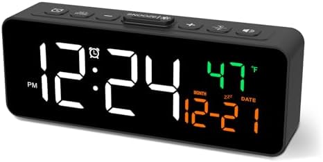 Netzu 3-in-1 Digital Clocks for Living Room, Small & Compact Alarm Clock by Netzu