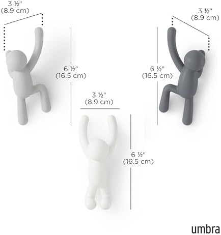 Umbra Buddy Wall Hooks, Decorative Wall Mount Coat Hooks - Image 3