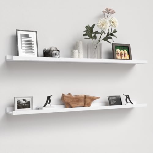 Boswillon Floating Shelves Set of 2, Long Wall Shelf by Boswillon