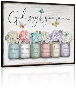 God Says You Are Wall Art, Christian Bible Verse 12" x 15 - Image 3