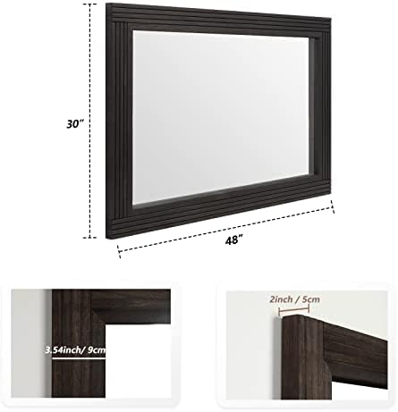 YOSHOOT Hand-Made Wooden Spliced Wall Mirror - Image 4