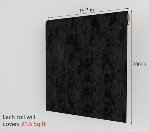 Decotalk Adhesive Velvet Wallpaper Black Velvet Contact Paper Peel and Stick - Image 7