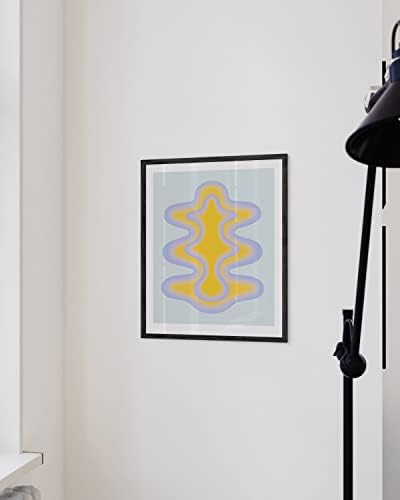 HAUS AND HUES Abstract Framed Art – Modern Blue and Yellow Poster, Colorful - Image 5