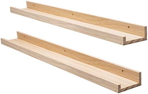AZSKY Picture Ledge Long Floating Wall Shelf 48 Inch Photo Ledge Display by AZSKYMakeyourlifebetter