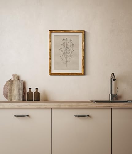 InSimSea Gold Bamboo Framed Wall Art, Chamomile Botanical Prints - Image 6