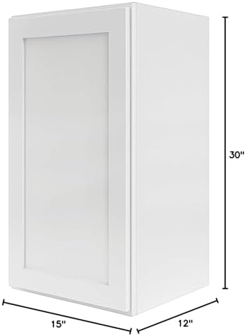 18" W x 42" H White Shaker Single-Door Kitchen Wall Cabinet - Image 3