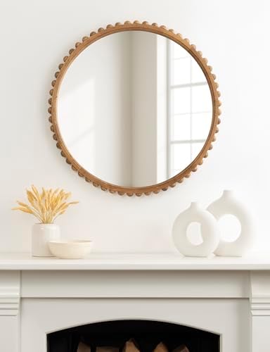 Kate and Laurel Beadbrook Round Wall Mirror - Image 4